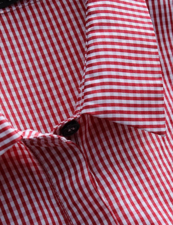 

Plaid Shirt Women Long Shirt Red Black Blue Casual Summer Long Sleeve Blouse Fashion Camisas De Mujer Button Up Shirt Ladies Top