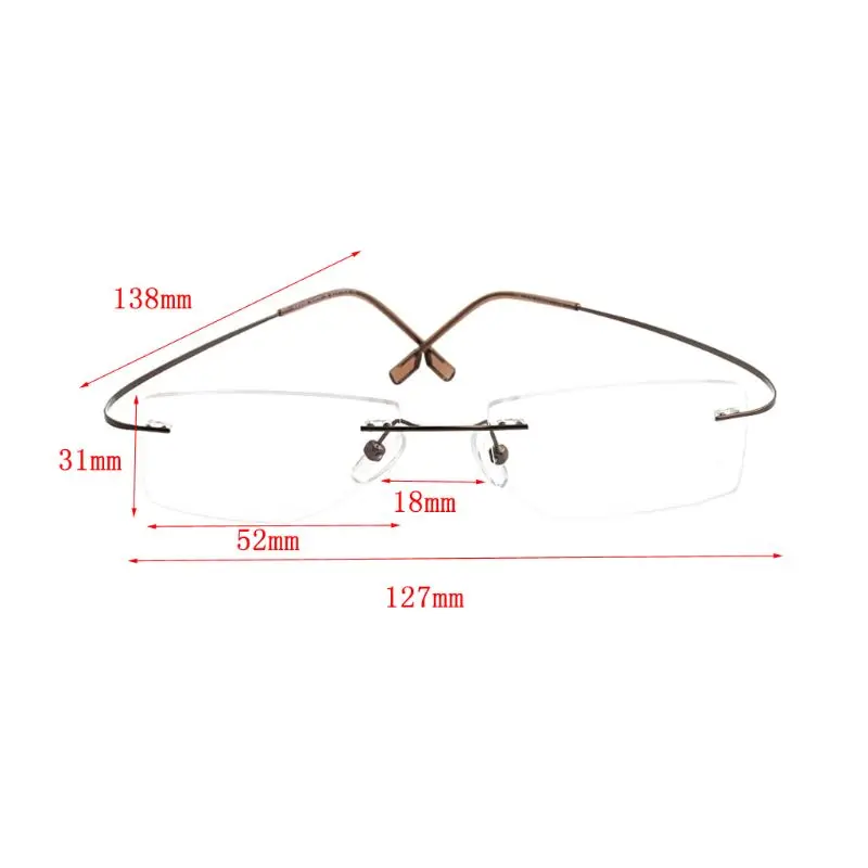 

Fashion Metal Rimless Eye Glasses Eyeglasses Frame Spectacle Frames