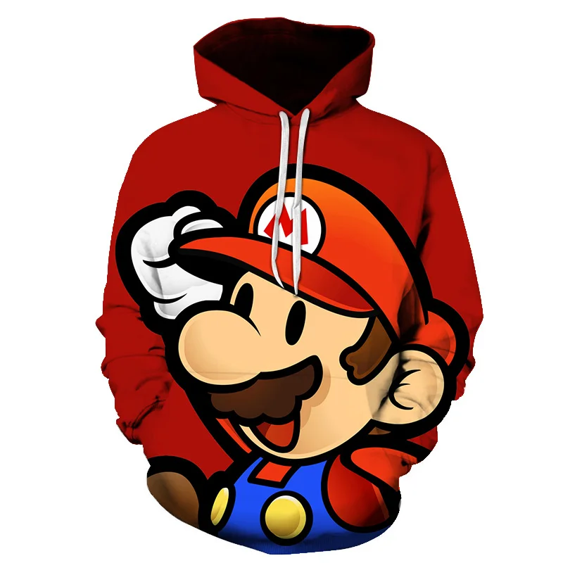 

Autumn 2020 new 3d sweatshirt cartoon Mario 3d printing hoodie sweatshirt jacket