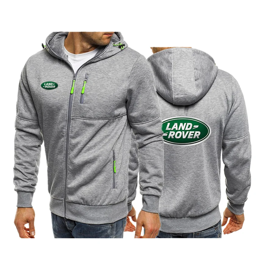 

2021 Land Rover Car Men's New Aviator Hooded Sweater Slim Jacket Warm Coat Printed Jacket Plain Zipper Street Wear Casual Wear