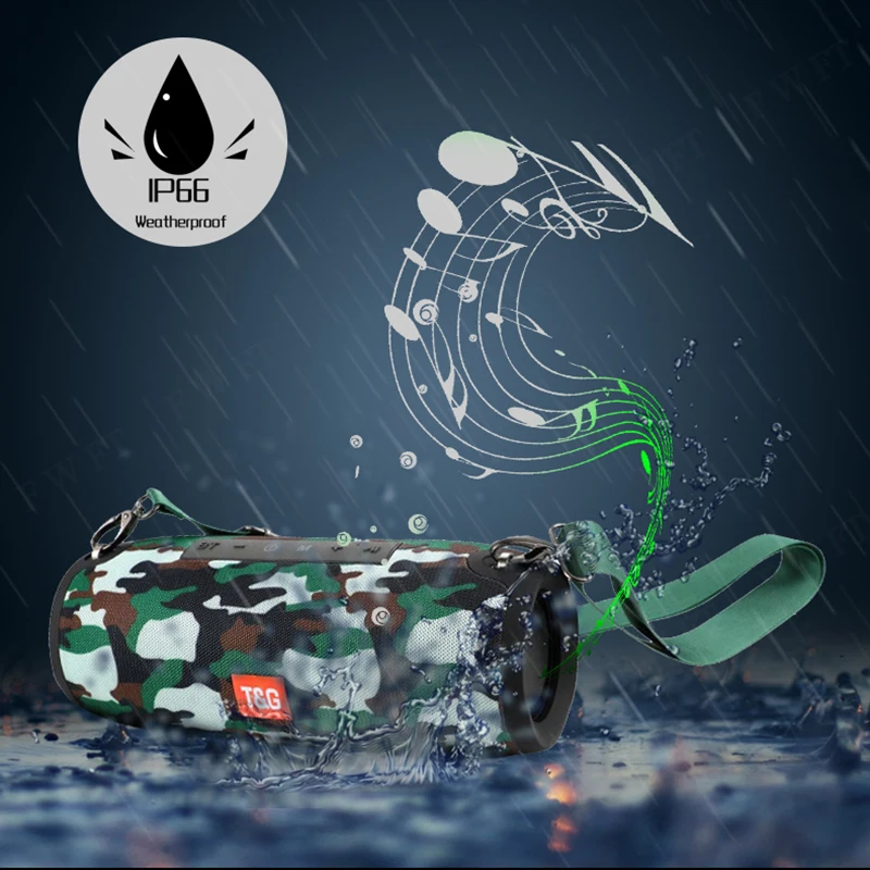 40 Вт беспроводной Bluetooth динамик Портативная колонка Открытый водонепроницаемый динамик с fm-радио AUX TF USB Бас Сабвуфер громкий динамик