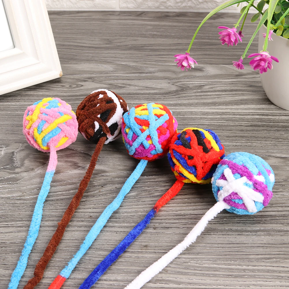 

Kitten Molar Chew Bite Toys Cat Plush Round Ball Toys Interactive Kitten Playing Training Funny Chewing Pet Supplies