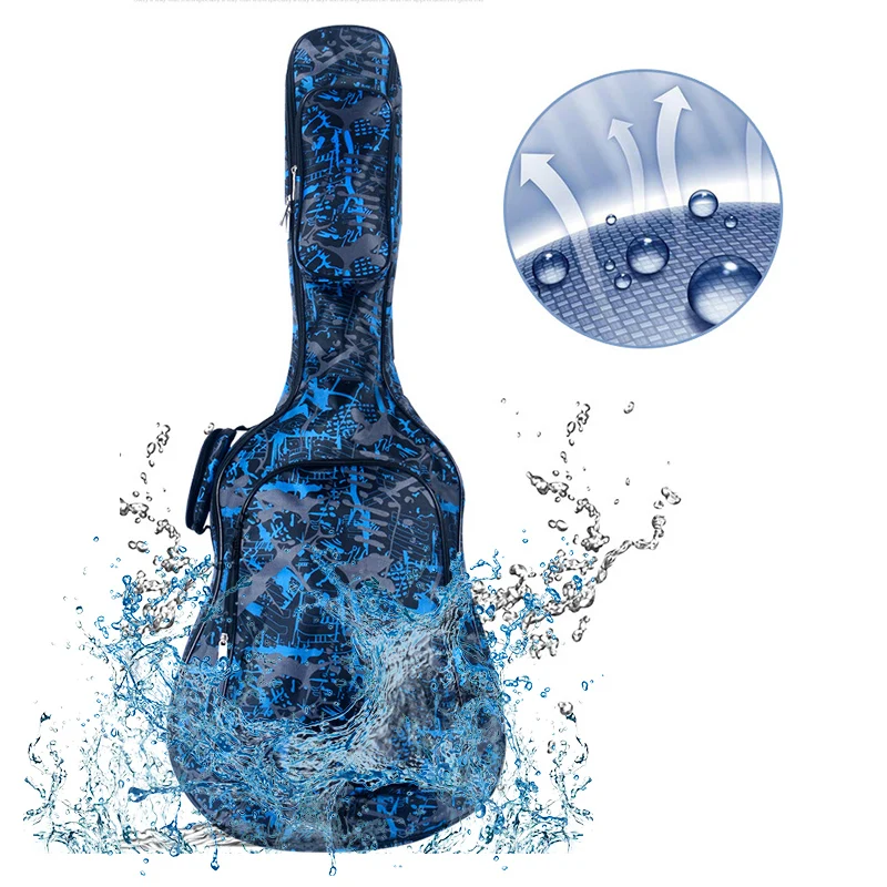 Чехол для гитары 40 / 41 дюйм сумка переноски рюкзак 600D водонепроницаемая из ткани