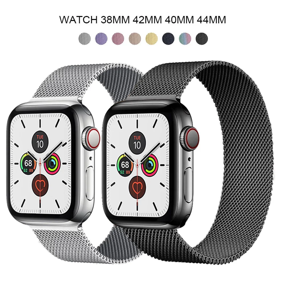 

Strap For apple watch 6 5 4 3 se magnetic loop wristband Smartwatch bracelet correa watch band 44mm 42mm iwatch 40mm 38mm