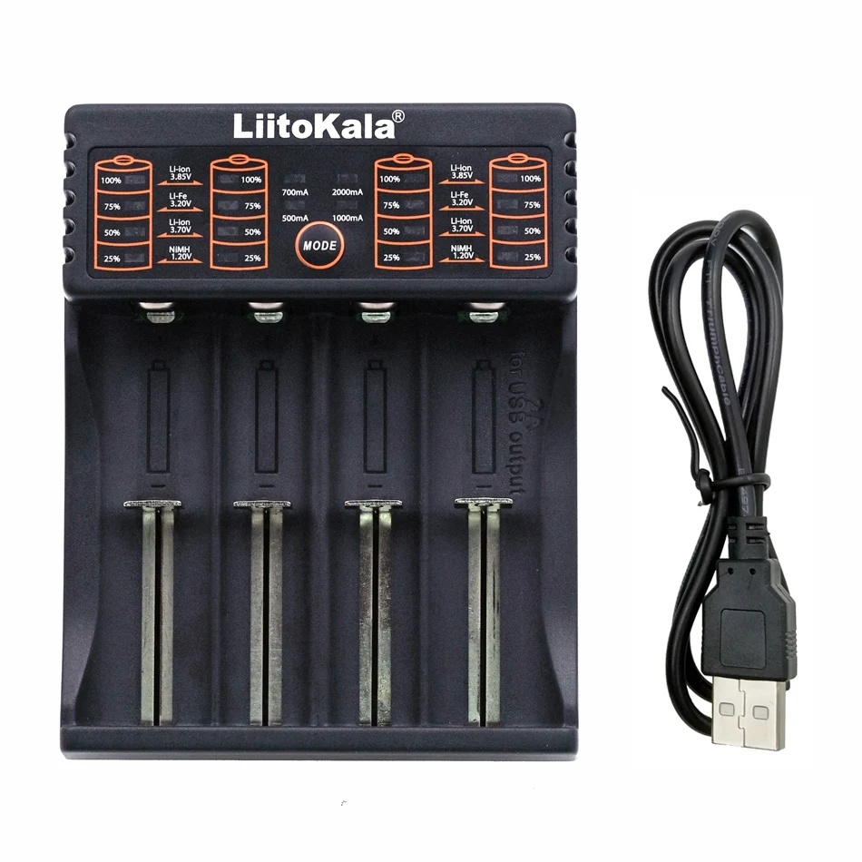 

LiitoKala New Lii-402 18650 Battery Charger for 26650 16340 RCR123 14500 LiFePO4 1.2V Ni-MH Ni-Cd Rechareable Battery Lii402