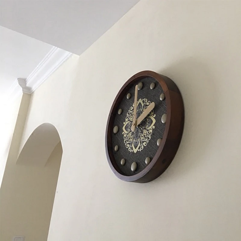 Американские настенные часы из твердой древесины скандинавские креативные