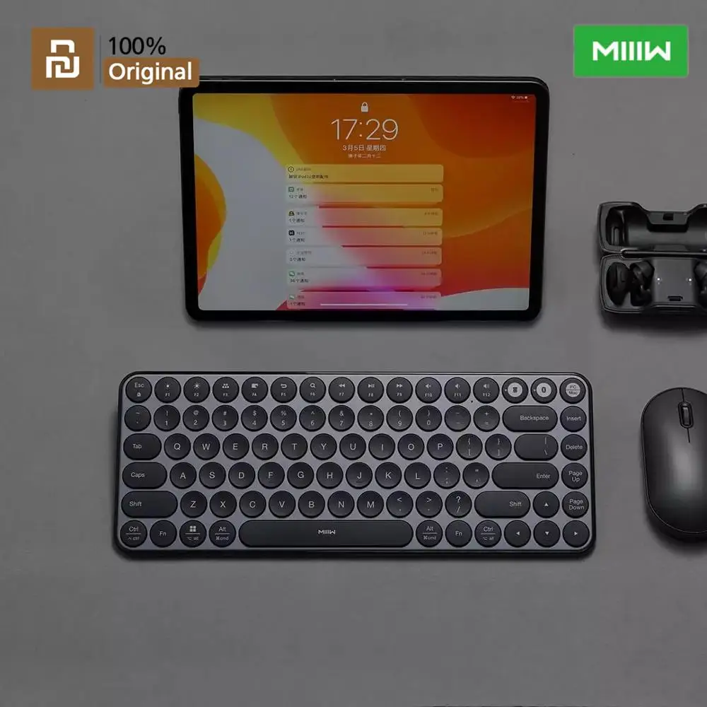 For Xiaomi Laptop Keyboard MIIIW Wireless Bluetooth Dual Mode 85 Keys Mini teclado 2.4GHz Tablet gaming keyboard | Электроника
