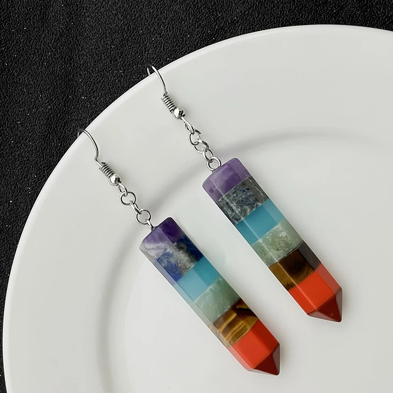 Лидер продаж Простые Модные женские серьги со звездами из натурального камня