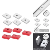 10pcs t shaped rail slider t slot nuts for woodworking tool fasteners for table milling machines