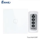 Настенный сенсорный светильник ключатель света Esooli RF433, 1 канал, стандарт ЕСВеликобритании