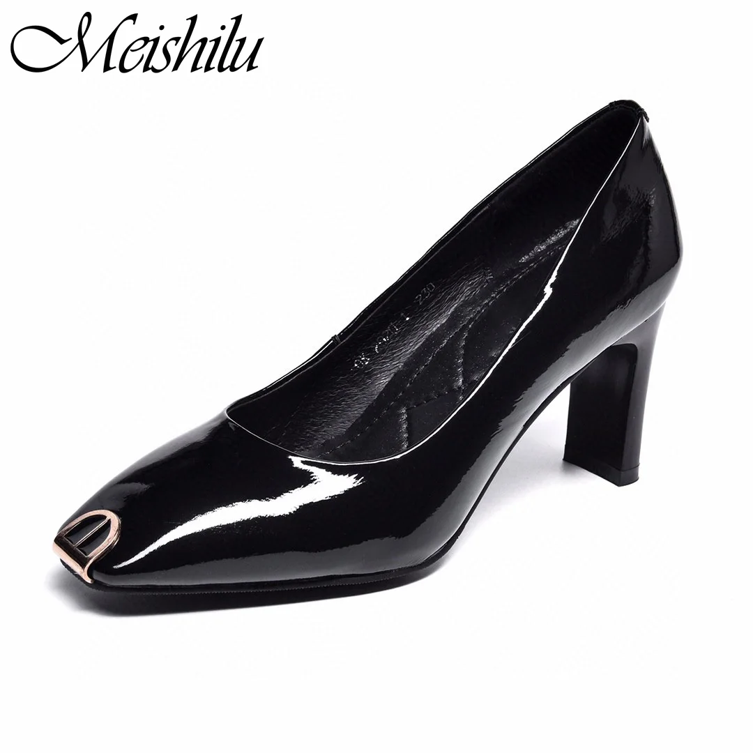 

2021 Genuine Leather For Women Shoes Thin Heel Pointed Toe Handmade