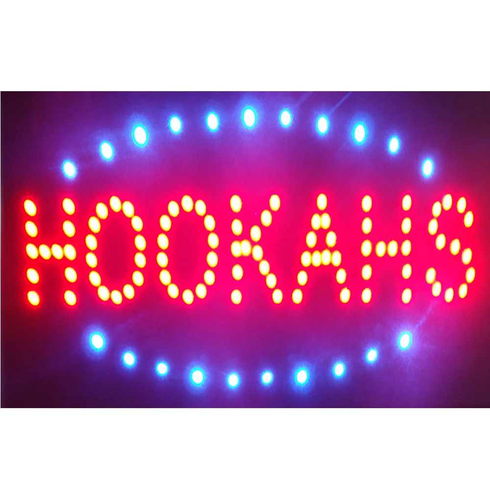 

Hookahs Smoke Shop Led Neon Sign hot sale sign custom neon signs eye-catching slogans board indoor size 19''x10''