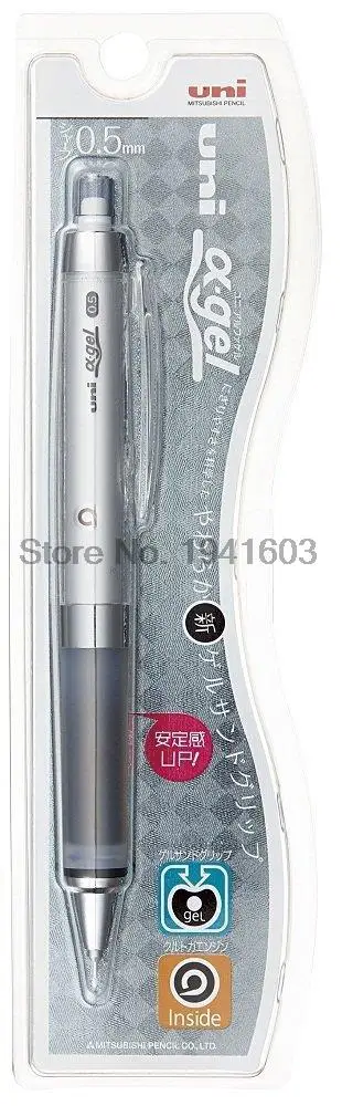 Uni M5-858GG, 3 штуки, альфа-гель, Куру, Тога, Автоматическое вращение свинца с суперзахватом, механический карандаш-0,5 мм - Цвет: Sliver with black