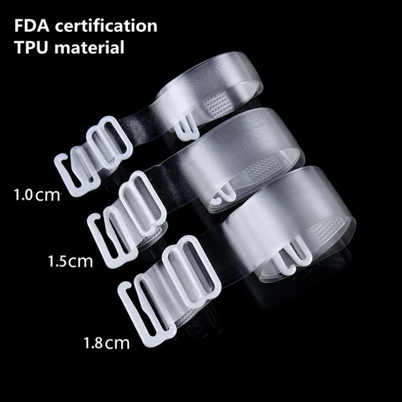 2pair Material TPU High Elastic Transparent Straps Invisible Bra Strap Accessories Invisible Straps