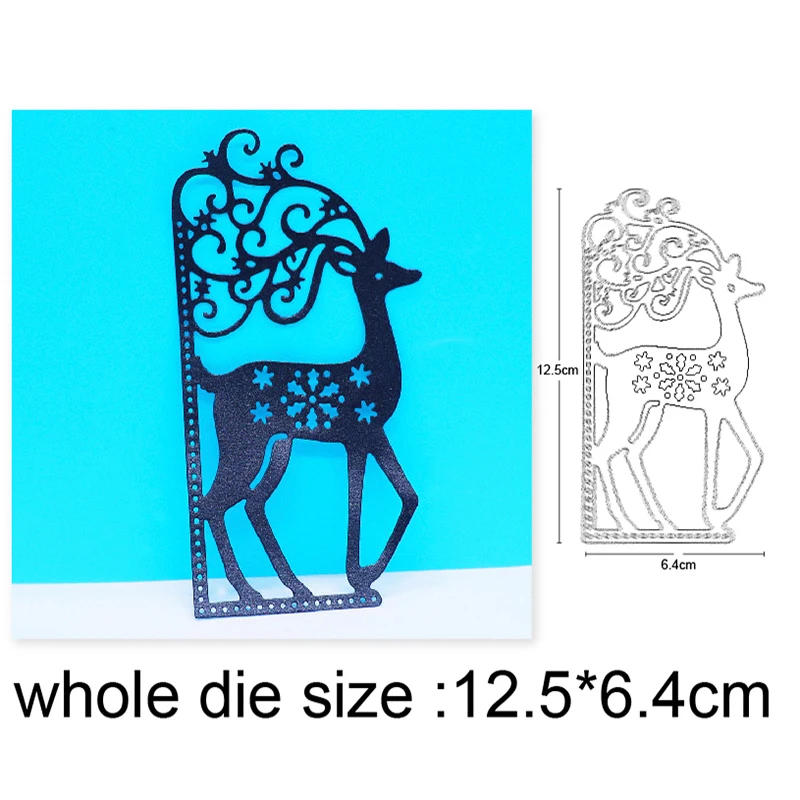 Металлические режущие штампы в виде рождественского лося оленя для рукоделия