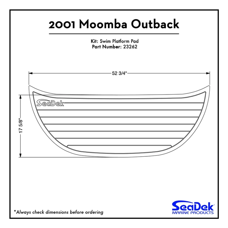 

2001 Moomba Outback платформа для плавания лодка EVA Тиковый настил 1/4 "6 мм