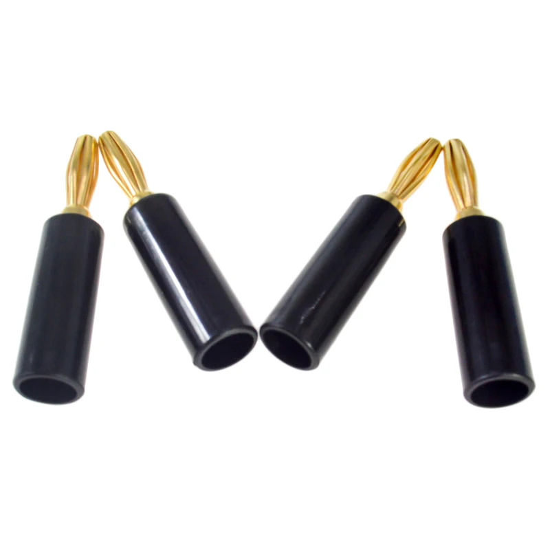 HiFi-разъемы для динамиков банановые заглушки латунь + Позолоченные разъемы