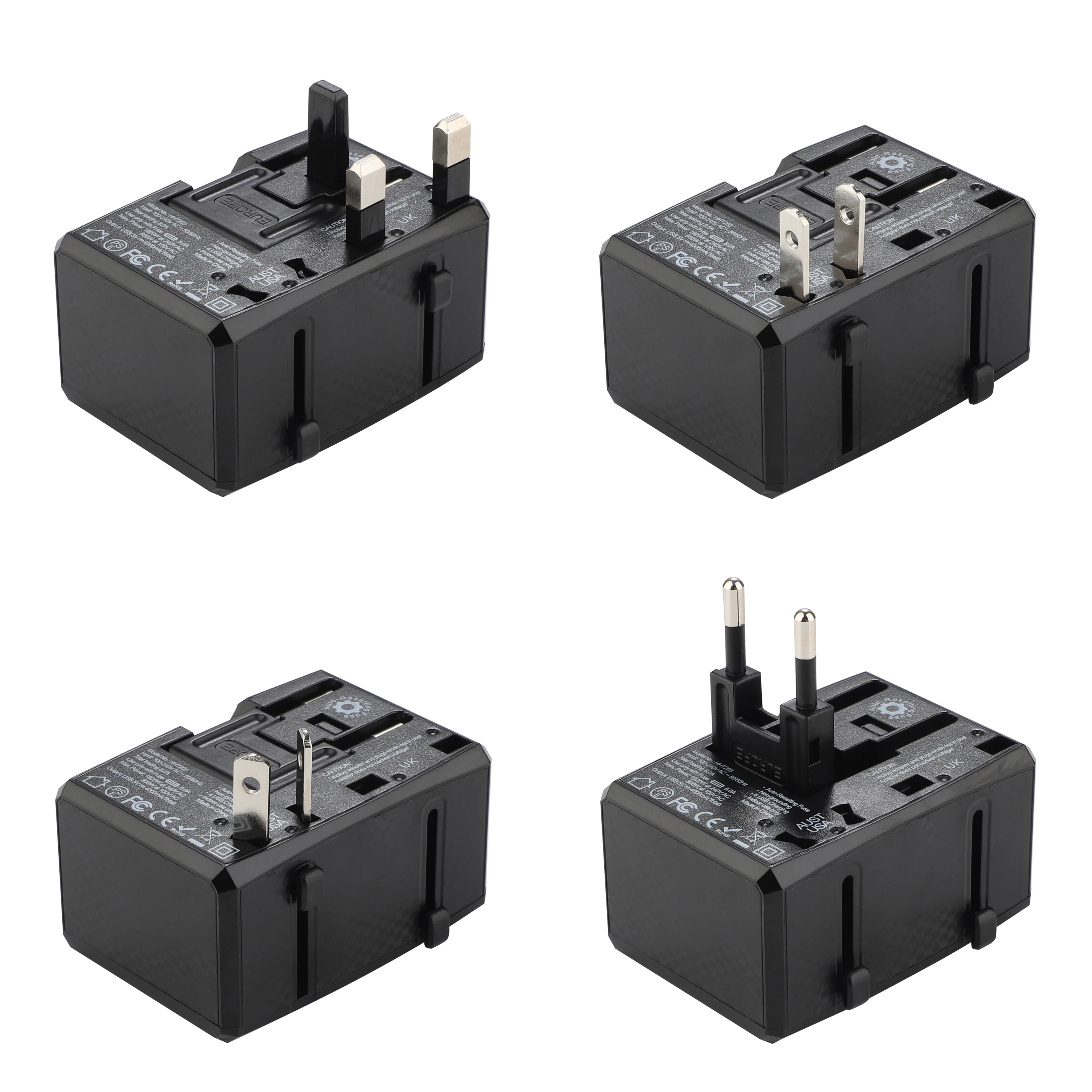 

Safe Travel Adapter International Universal Plugs Sockets Converter Power Charger USB Type C PD 20w QC 3.0 For US AUS EU UK