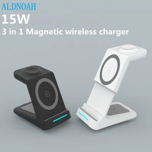 3 in 1 qi wireless charger fast charging holder for iphone 13 12 pro max 11 xs 8 samsung for apple watch 7 6 charger airpods pro free global shipping