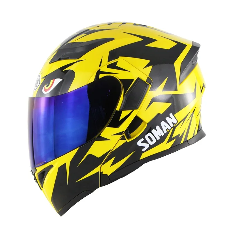 

Motorcycle helmet, double lens, open face helmet, outdoor safety for men and women, motorcycle helmet, 955 days' eyesight