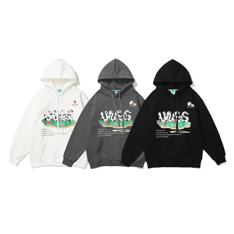 

Hip Hop Hoodie Men Funny Printed Hooded Pullover Streetwear Casual Loose Cotton Fleece Autumn Hoodies Women Harajuku Sweatshirt