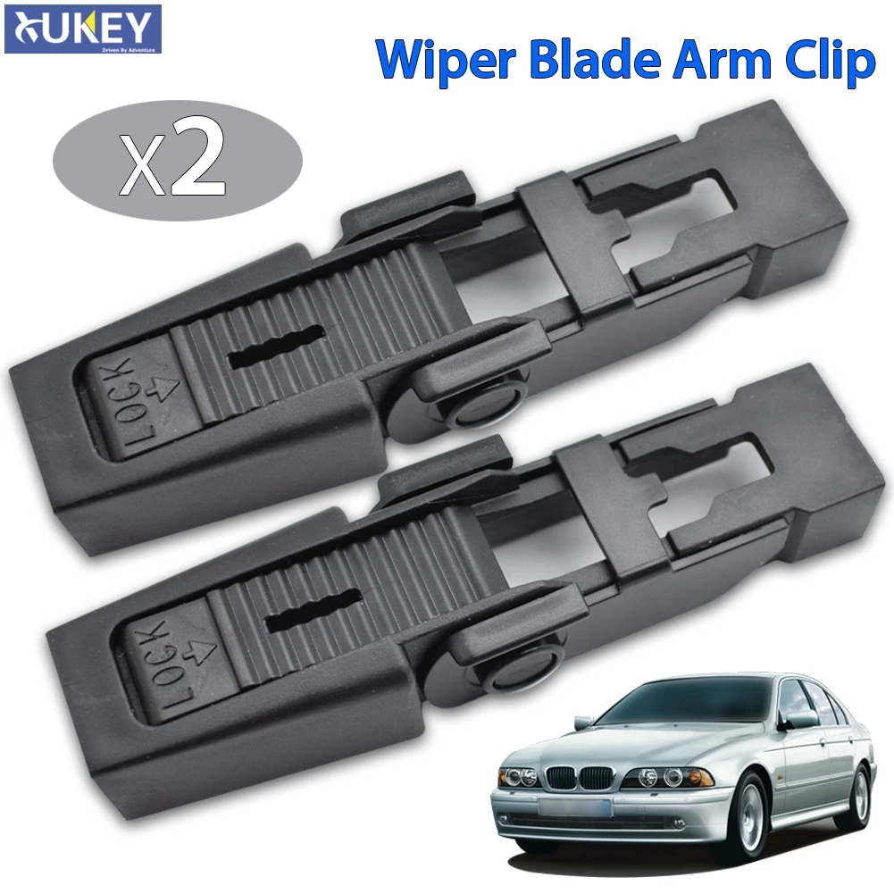 2Pcs Front Wiper Arm Blade Retaining Clip For BMW 5 Series E39 For Audi A4 B6 8E/8H Peugeot 607 Saloon Car Accessories