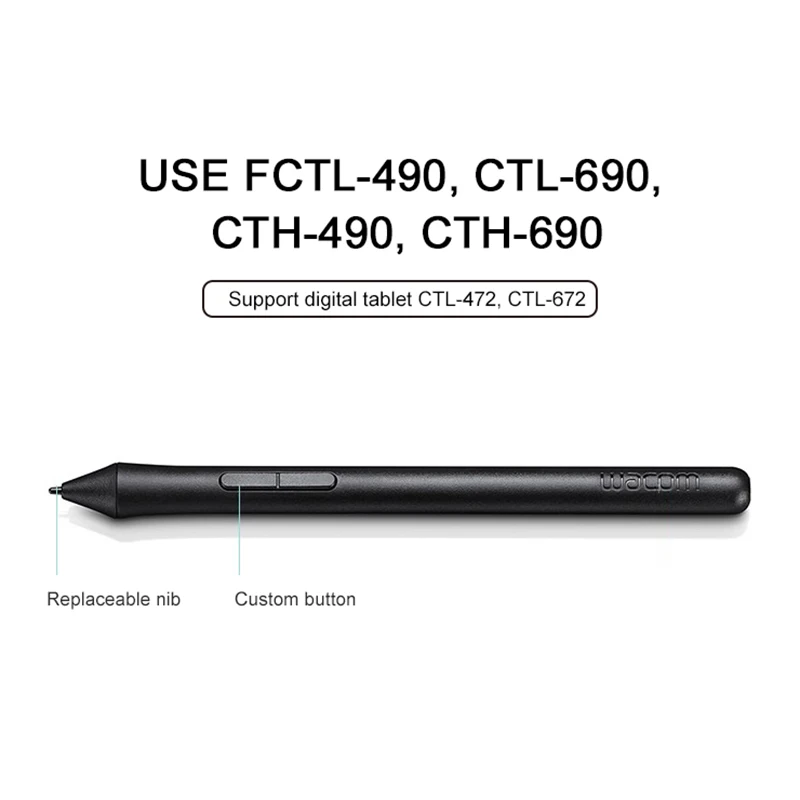 Для Wacom LP-190 Давление чувствительный стилус для сенсорного экрана Беспроводной 1024