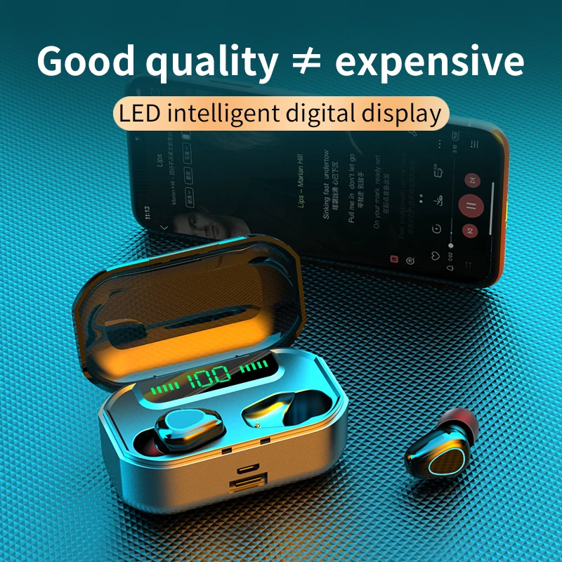TWS Mini G20 беспроводные Bluetooth наушники деловая гарнитура водонепроницаемая IPX7