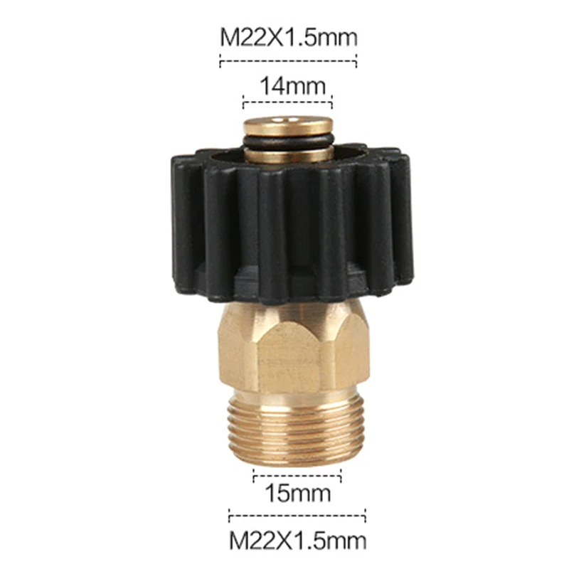 

Pressure Washer Adapter Female M22*14mm Convert To Male M22*15mm Quick Connect
