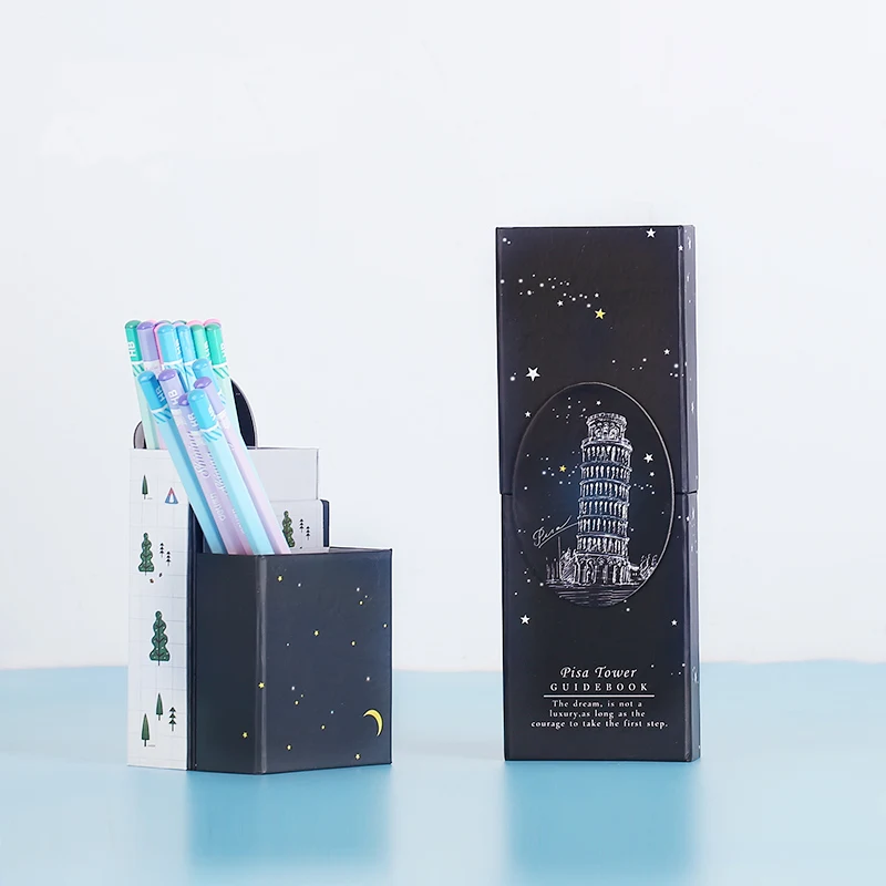 Креативный пенал большой емкости многофункциональный портативный подставка для