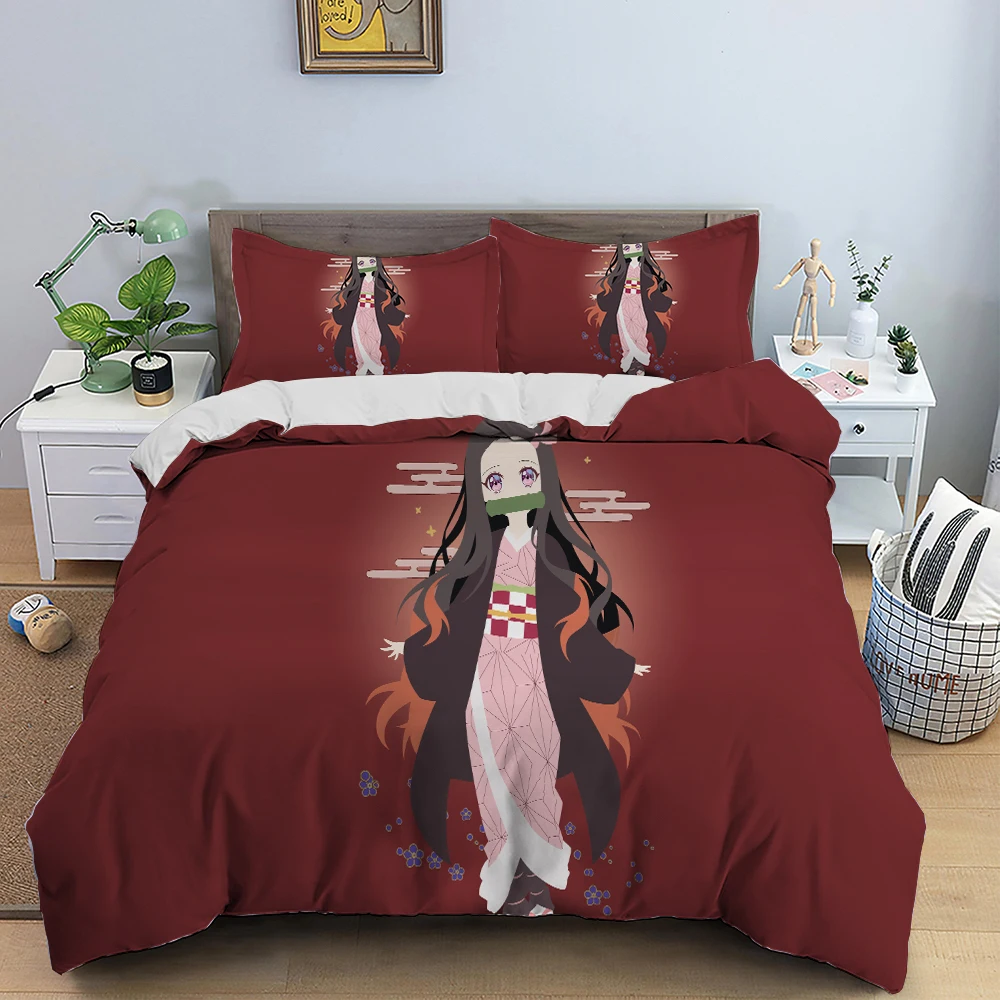 Демон убийца покрывало 2/3 штук тапочки в виде Персонажа Аниме пододеяльник