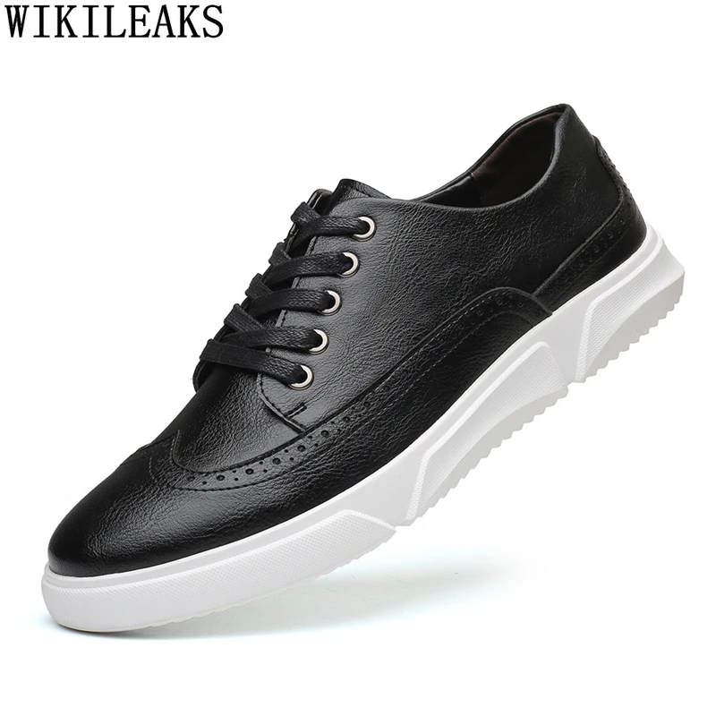 

Black Brogue Shoes Men Leather Casual Shoes Man Luxury Designer Platform Shoes for Man 2022 Zapatos Casuales De Los Hombres