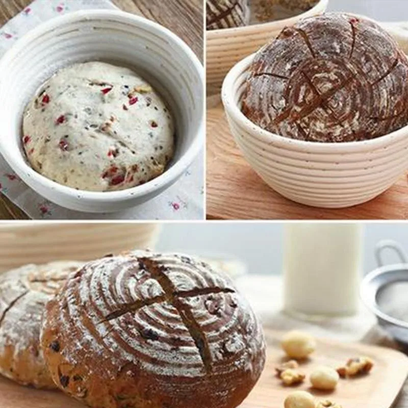 Ручная работа круглая форма ферментация ротанговая корзина кантри Хлеб Багет