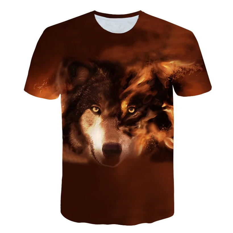 

Male Fashion T-shirt Male Newest Wolf 3D Print Animal Cool Funny T-Shirts Men And Boys Short Sleeve Summer Tops T Shirt For Men