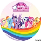 Мой маленький Единорог небо Радуга звезды фотография Фон душ ребенок день рождения индивидуальный круг баннер крышка фото фон