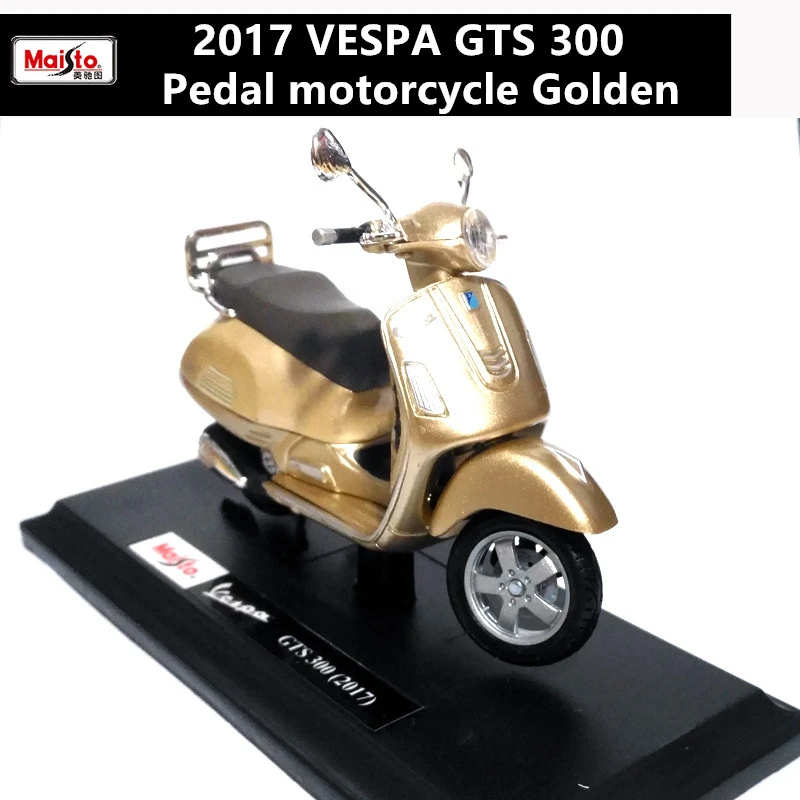 2017 Maisto 1:18 12 стилей Piaggio скутер сплав модель Vespa Мотоцикл Vespa модель Римский праздник коллекционные подарки - Цвет: 2017