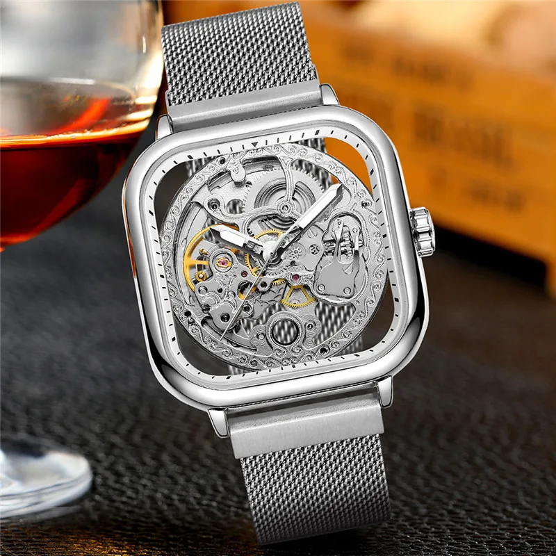 FORSINING мужские наручные часы автоматические механические военные армейские