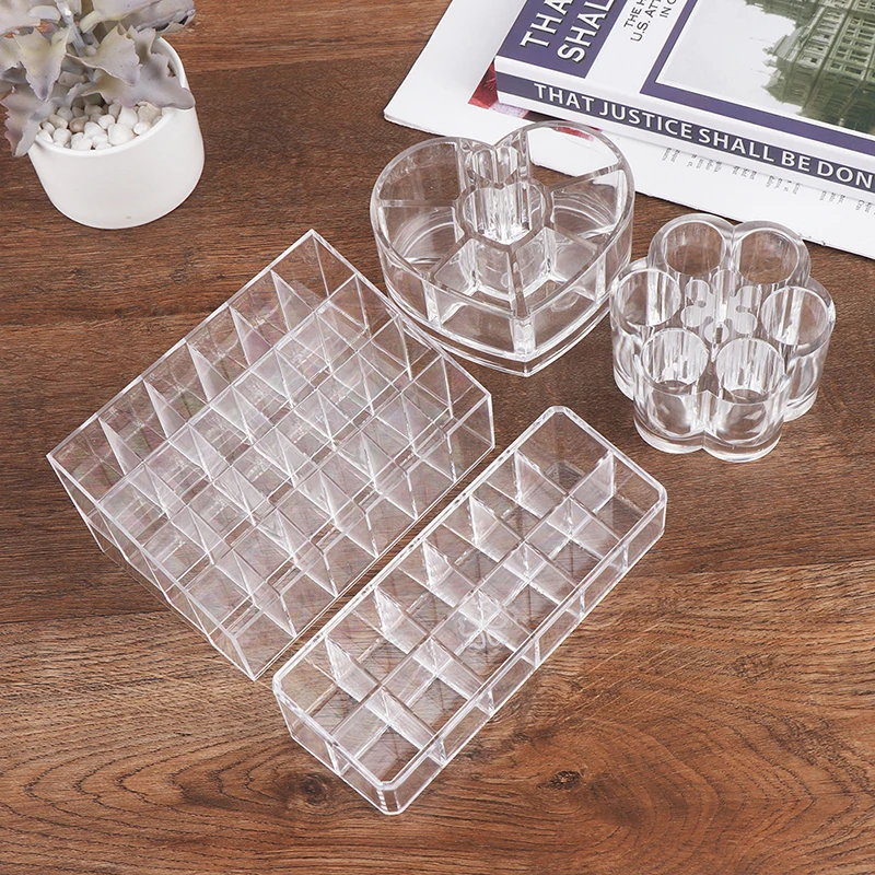 12/24 Slots Cosmetic Box Lipstick Jewelry Case Holder Display Stand Make Up Organizer Acrylic Makeup Storage | Красота и здоровье