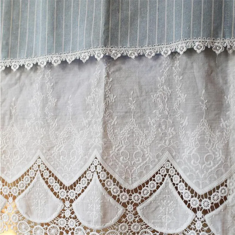 Free Shipping Pastoral Half Quality Lace Coffee Tea Curtain Kitchen Short Small Cupboard Shades Wardrobe Home Window Blinds | Дом и сад