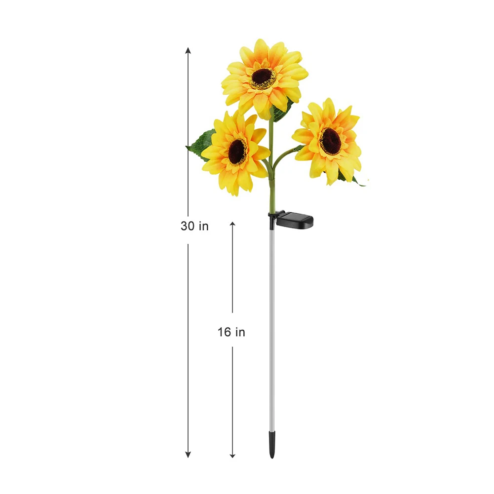 

LED Solar Ground Light Yard Landscape Party Stand Garden Decor Lantern Outdoor Sunflower Shape Stake Waterproof Solar Lighting