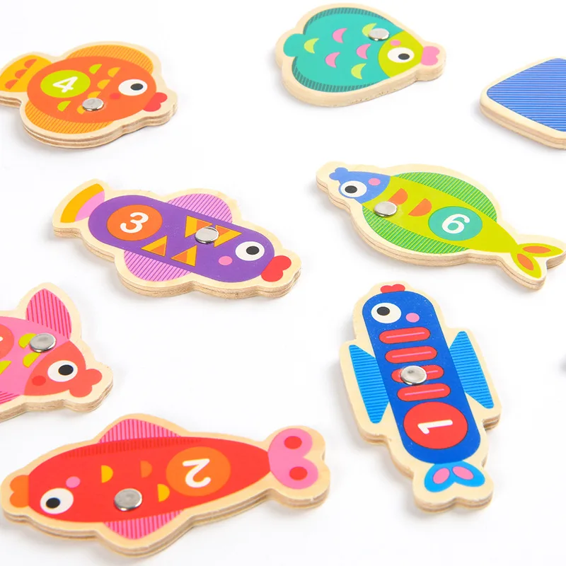 

Mideer Deer Children's Fishing Toys Iron Box Canned Kindergarten Marine Cognitive Magnetic Kitten Fishing Toys