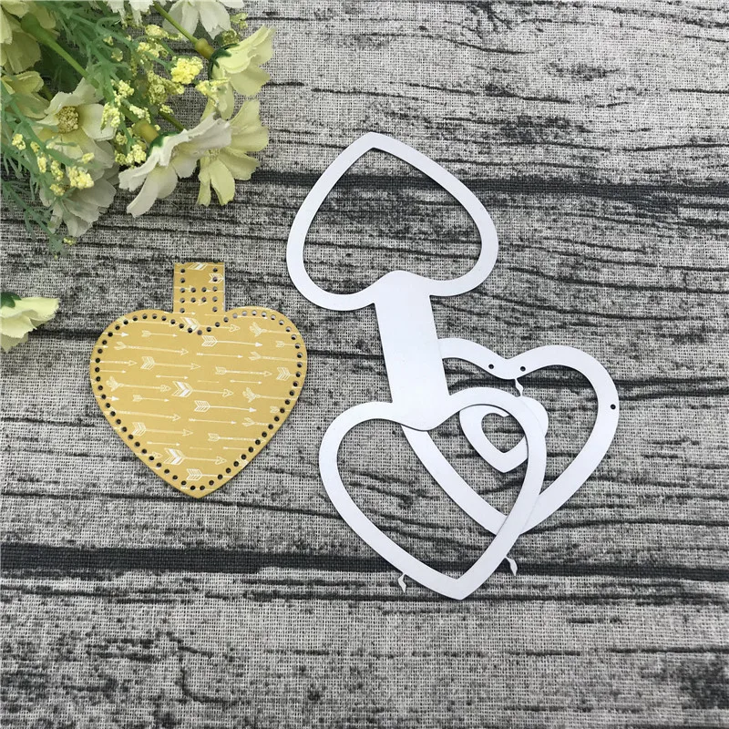 Цепочка шейкер в форме сердца металлические штампы трафареты для сделай сам