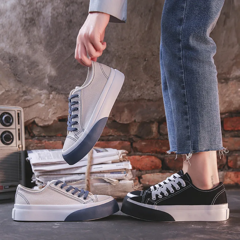 Ins tide han edition canvas shoes female students fall 2021 new harajuku Z02 white shoe plate leisure shoes