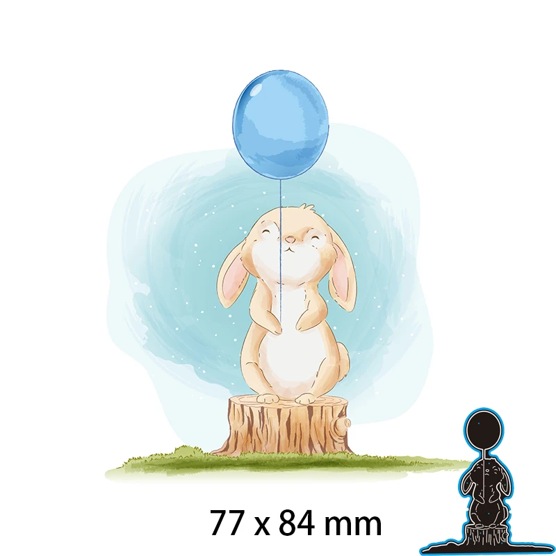 

Резка дизельного кролика и воздушного шара, сделай сам, скрап-бронирование, фотоальбом, тиснение, бумажные карты 77*84 мм