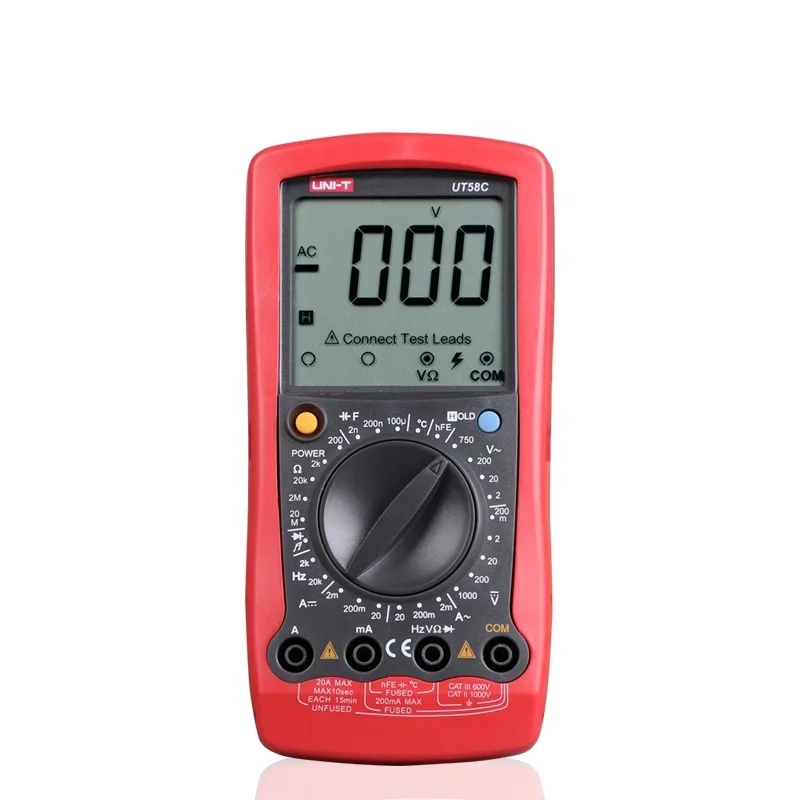 UNI T UT58C Амперметр мультитестер DMM Цифровые мультиметры DC/AC напряжение