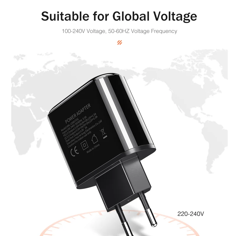 YKZ 18 Вт USB зарядное устройство светодиодный дисплей PD КК 3 0 Быстрая зарядка