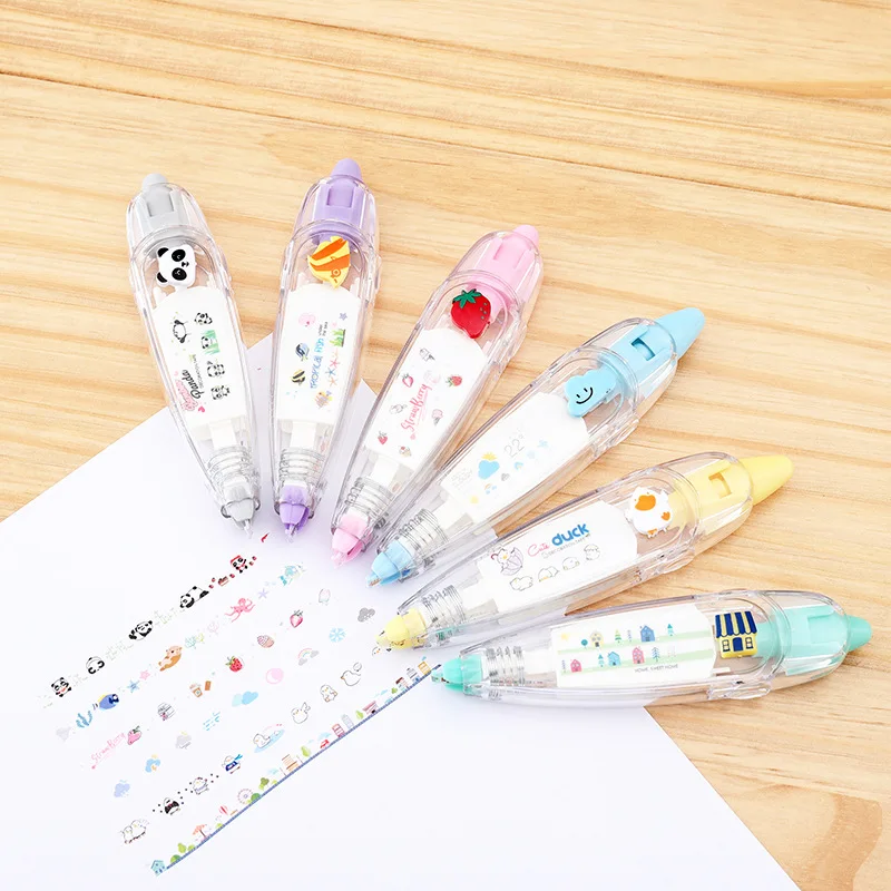 

New Creative Cartoon Press Type Cute Decorative Lace Band School Supplies Correction Tape Stationery