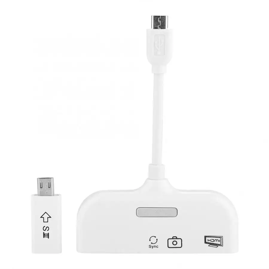5 в 1 Micro USB к HDMI конвертер Кабель соединительный Комплект OTG TF M2 кардридер 2 0 хост HDTV