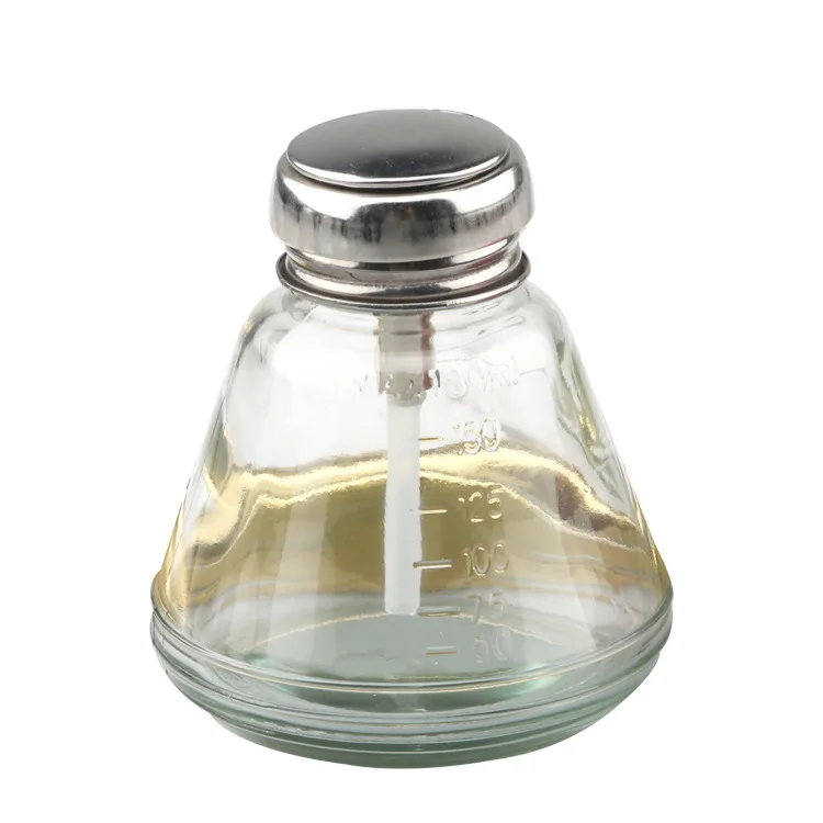 ANGNYA 220ML Nail Glass Bottle Anti-corrosion Empty Pumping Dispenser Container Polish UV Gel Remover Alcohol Press Tools | Красота и