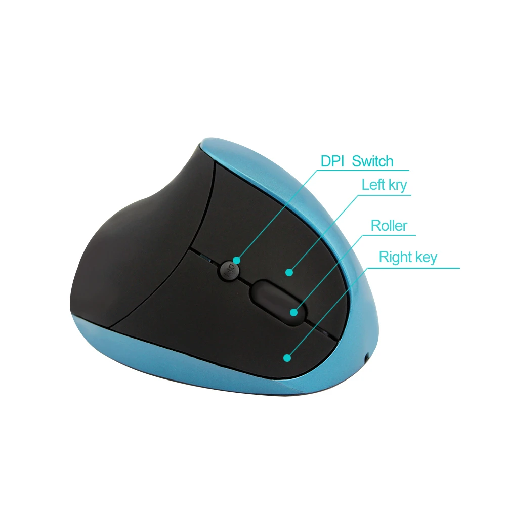 Вертикальная мышь беспроводная перезаряжаемая игровая с Mause Pad 6D эргономичная